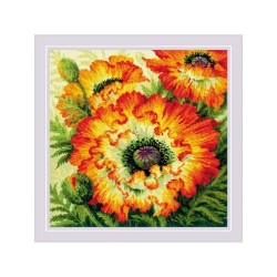 Riolis Embroidery kit Fire Poppies