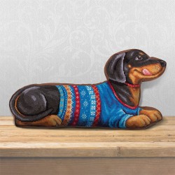 Embroidery kit Dachshund (Cushion Front)